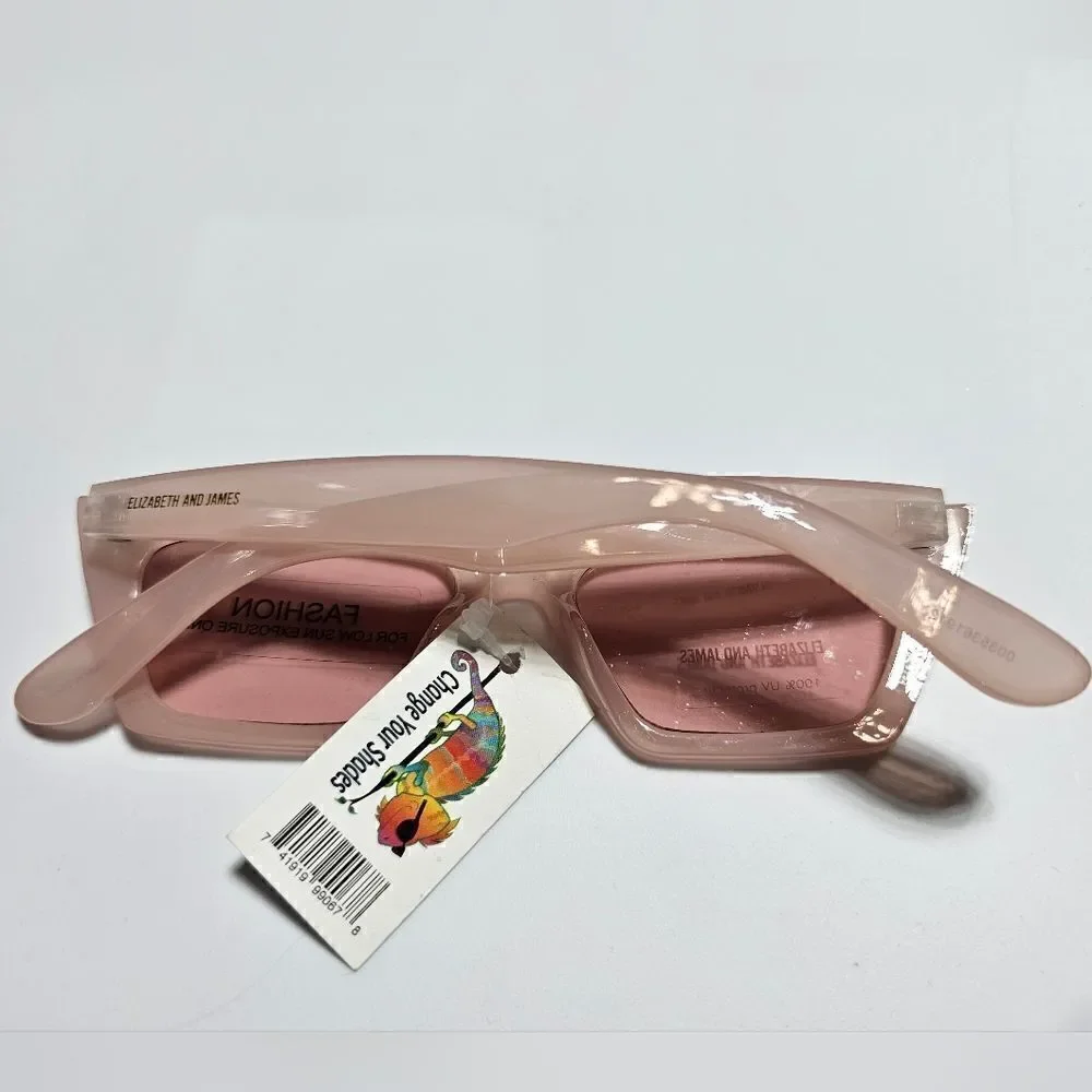 ELIZABETH &‎ JAMES Pink Square Cat Eye Fashion Sunglasses - NWT